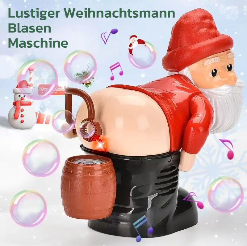 Playtrixlab® LED-Lichter mit Blasen-Furz-Effekt Musik Weihnachtsmann 🎅🏻🎶