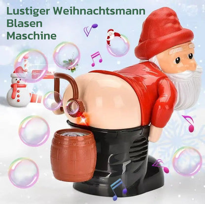 Playtrixlab® LED-Lichter mit Blasen-Furz-Effekt Musik Weihnachtsmann 🎅🏻🎶