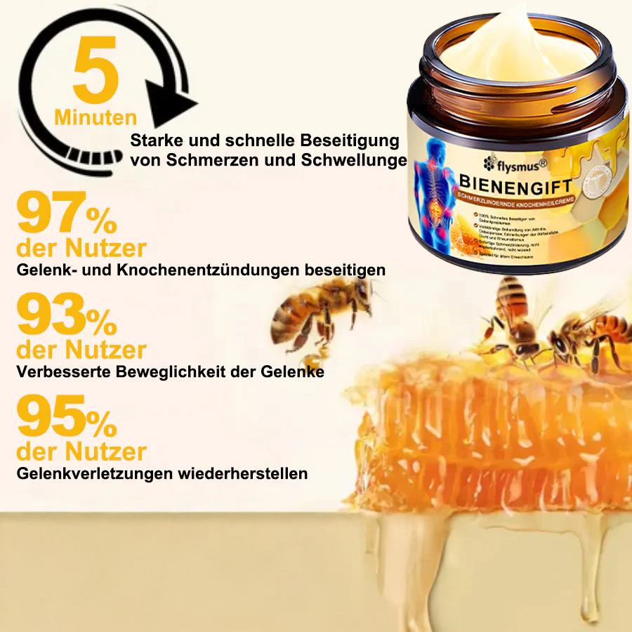 ✨flysmus® Bienengift Sofort-Ultra-Stärke Schmerztherapie-Creme🇩🇪
