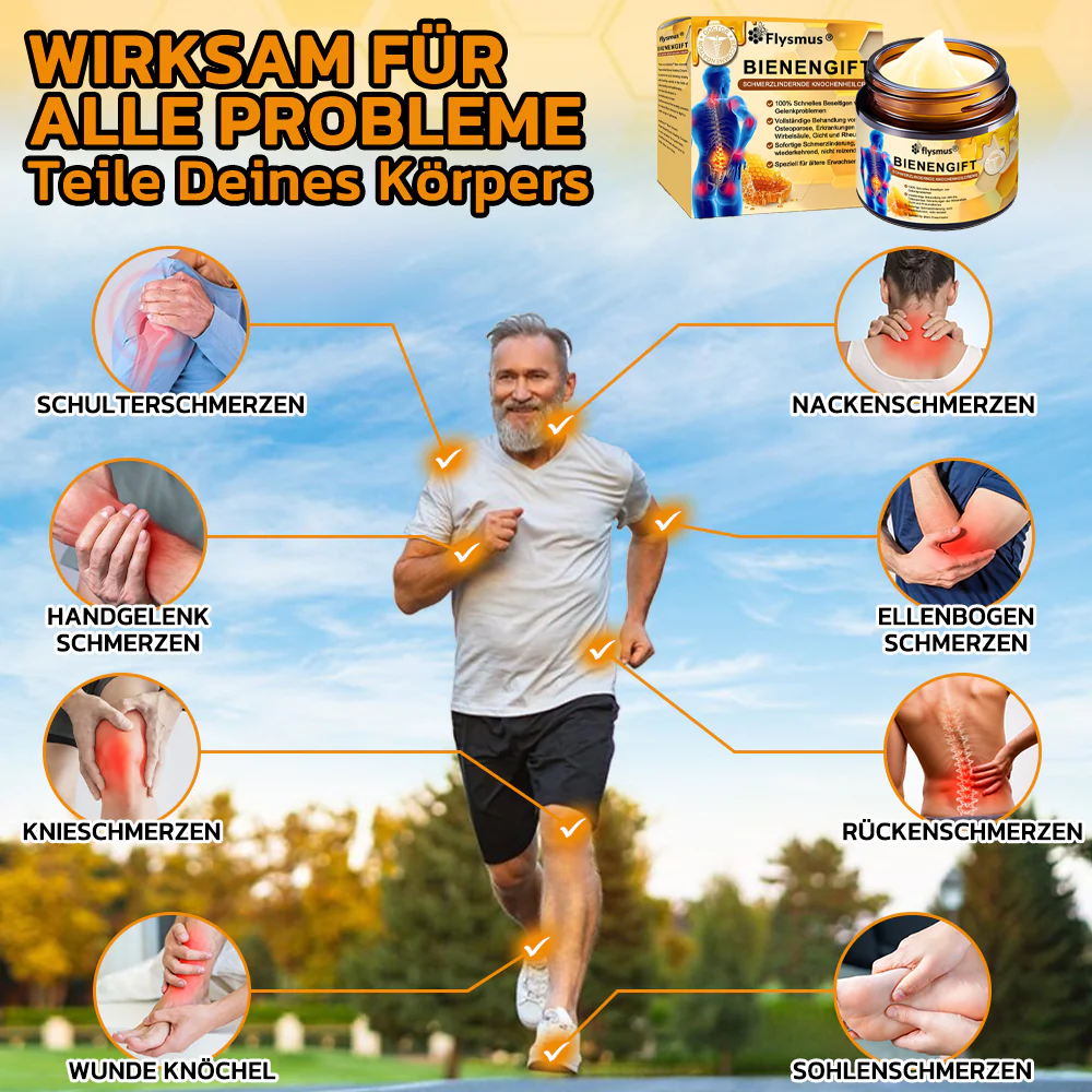 ✨flysmus® Bienengift Sofort-Ultra-Stärke Schmerztherapie-Creme🇩🇪