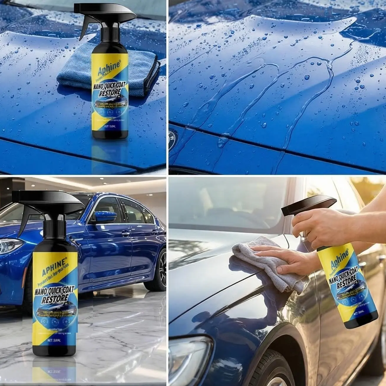 Aphine® Automotive Nano Coating Repair Agent - With Dust and Water Repellent Properties - Long-lasting and Durable with Gloss, Suitable for Continuous Use