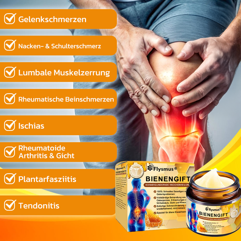 ✨flysmus® Bienengift Sofort-Ultra-Stärke Schmerztherapie-Creme🇩🇪