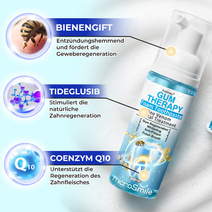Rolimey® MicroSmile Zahnbehandlung mit Bienengift Ultrafeine Schaumzahnpasta mit Zungenschaber