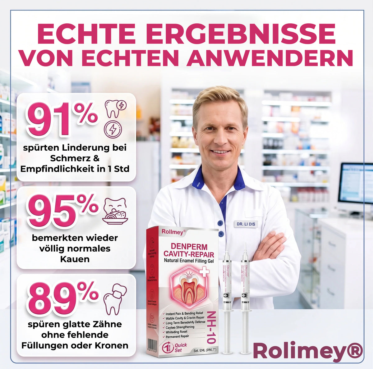 Rolimey® DenPerm – Natürliches Zahnschmelz-Füllgel zur Kariessanierung