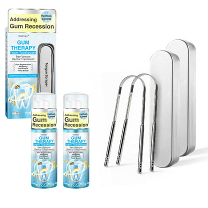 Rolimey® MicroSmile Zahnbehandlung mit Bienengift Ultrafeine Schaumzahnpasta mit Zungenschaber